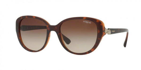 Vogue VO5092SB Sunglasses, 238613 TOP DARK HAVANA/BROWN (HAVANA)