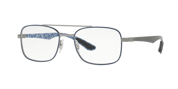 Ray-Ban Optical RX8417 Eyeglasses, 2953 GUNMETAL TOP MATTE BLUE (BLUE)