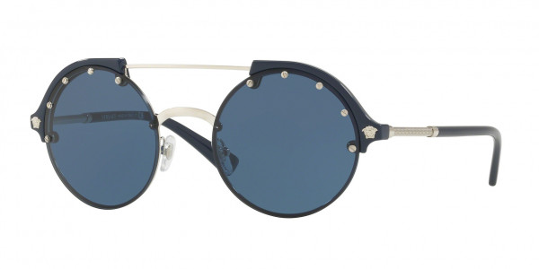 Versace VE4337 Sunglasses, 525180 SILVER/BLUE (BLUE)