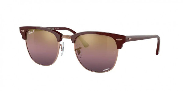 Ray-Ban RB3016F CLUBMASTER Sunglasses, 1365G9 CLUBMASTER BORDEAUX ON ROSE GO (RED)