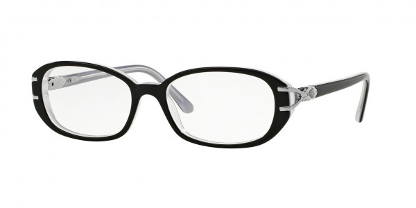 Sferoflex SF1552B Eyeglasses, C580 TOP BLACK ON MATTE TRANSPARENT (BLACK)