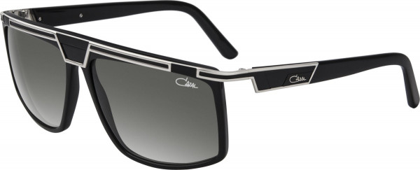 Cazal Cazal 8036 Sunglasses, 002 Mat Black-Silver/Grey Smoke Gradient Lenses