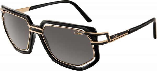 Cazal Cazal 9066 Sunglasses, 001 Black-Gold/Grey Lenses