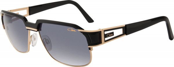 Cazal Cazal 9068 Sunglasses, 001 Black-Gold/Grey Gradient Lenses