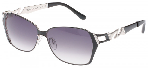 Diva Diva 4201 Sunglasses, BLACK-SILVER/GREY GRADIENT LENSES (265)
