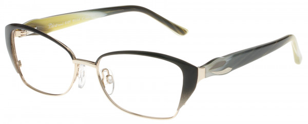 Diva Diva Trend 8105 Eyeglasses, BLACK-BONE HORN-GOLD (386)