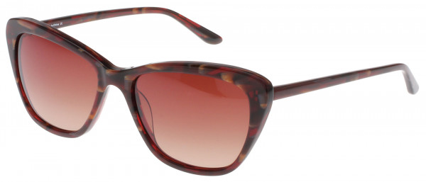 Exces Exces Zoe Sunglasses, RED-BROWN MOTTLED/BROWN GRADIENT LENSES (843)