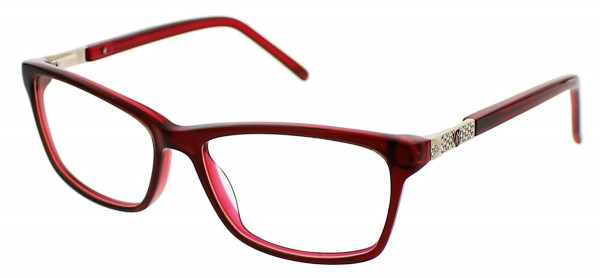 Jessica McClintock JMC 4028 Eyeglasses, Red Laminate