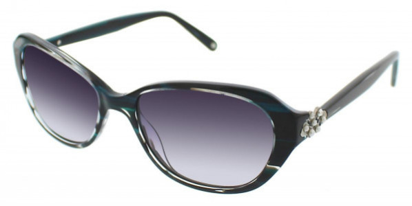 Jessica McClintock JMC 580 Sunglasses, Teal Horn