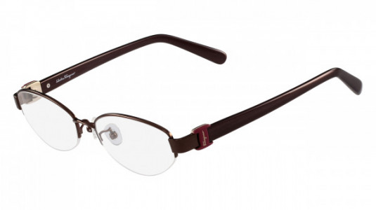Ferragamo SF2530A Eyeglasses, (210) SHINY BROWN