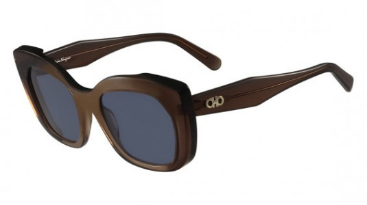 Ferragamo SF860S Sunglasses, (210) CRYSTAL BROWN