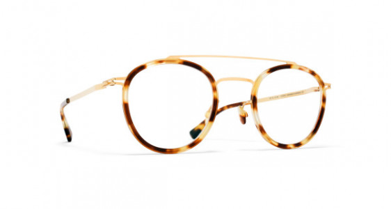Mykita OLLI Eyeglasses, A24 GLOSSY GOLD/COCOA SPRINKLES
