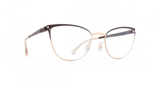 Mykita LEA Eyeglasses, CHAMPAGNE GOLD/DARK BROWN