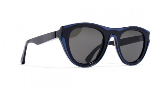 Mykita MMDUAL004 Sunglasses, D3 BLUE/NAVY BLUE - LENS: DARK GREY SOLID