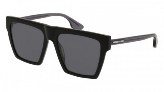 McQ MQ0073S Sunglasses, 001 - BLACK with GREY temples and GREY lenses