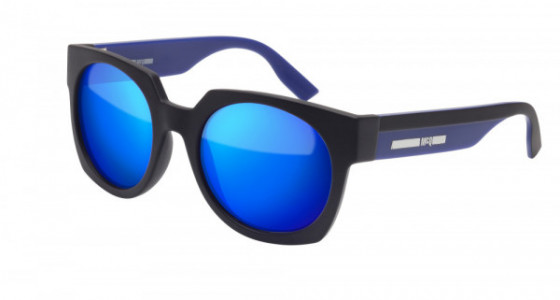 McQ MQ0034S Sunglasses, BLACK with BLUE lenses