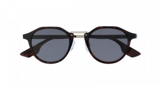 McQ MQ0036S Sunglasses, 001 - HAVANA with GOLD temples and GREY lenses