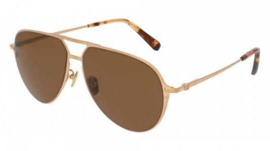 Brioni BR0011S Sunglasses, 003 - GOLD with BROWN lenses