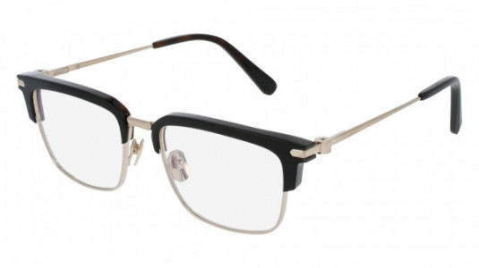 Brioni BR0007O Eyeglasses, 001 - BLACK with GOLD temples