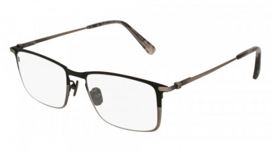 Brioni BR0013O Eyeglasses, 004 - BLACK with SILVER temples