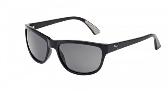 Puma PU0011S Sunglasses, 002 - BLACK with GREY polarized lenses