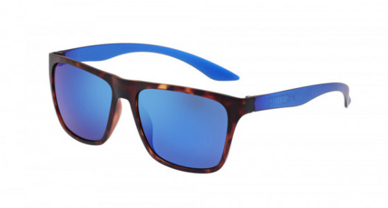 Puma PU0017S Sunglasses, AVANA with BLUE temples and LIGHT BLUE lenses