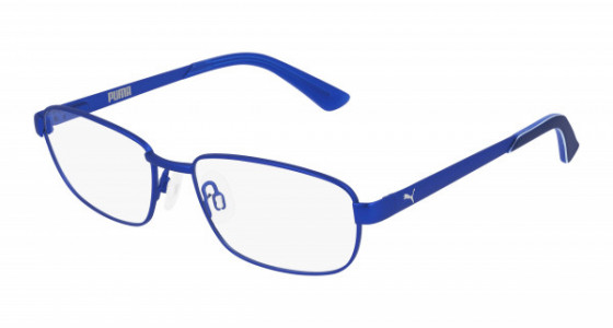 Puma PJ0011O Eyeglasses, 006 - BLUE with TRANSPARENT lenses