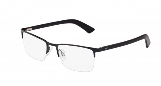 Puma PU0028O Eyeglasses, 005 - BLACK with TRANSPARENT lenses