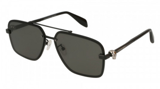 Alexander McQueen AM0081S Sunglasses, 002 - BLACK with GREY lenses
