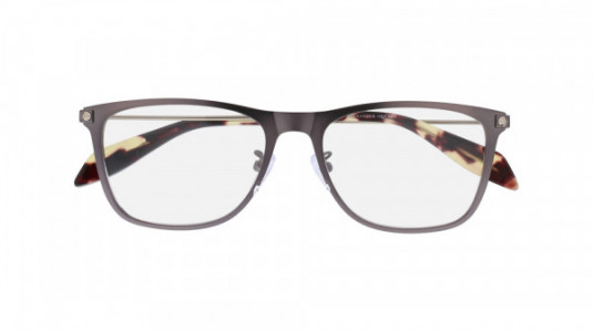 Alexander McQueen AM0091O Eyeglasses, RUTHENIUM with GOLD temples
