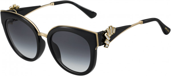 Jimmy Choo Safilo JADE/S Sunglasses, 01A5 Black Gold Black