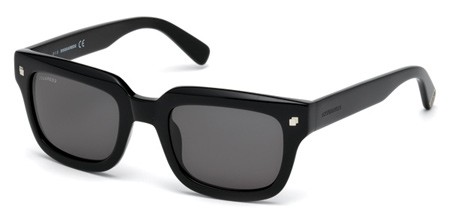 Dsquared2 LUKE T. Sunglasses, 01A - Shiny Black / Smoke