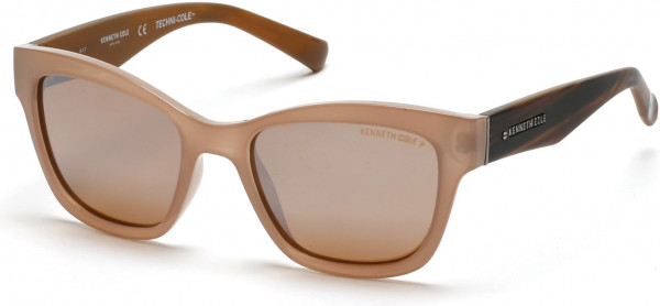 Kenneth Cole New York KC7217 Sunglasses, 45H - Shiny Light Brown / Brown Polarized Lenses