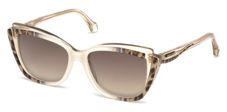 Roberto Cavalli CHIUSI Sunglasses, 25G - Ivory / Brown Mirror