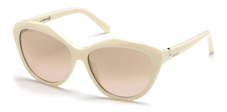 Swarovski SK0136 Sunglasses, 25G - Ivory / Brown Mirror
