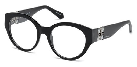 Swarovski SK5227 Eyeglasses, 001 - Shiny Black