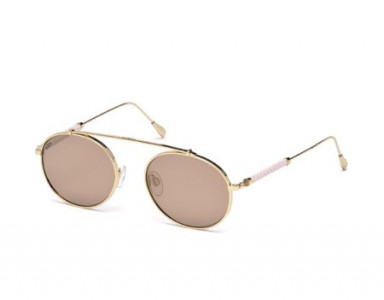 Tod's TO0198 Sunglasses, 28Z - Shiny Rose Gold / Gradient