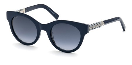 Tod's TO-0201 Sunglasses, 90W - Shiny Blue / Gradient Blue
