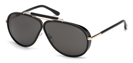 Tom Ford CEDRIC Sunglasses, 01A - Shiny Black / Smoke