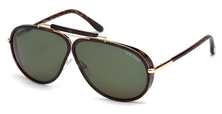 Tom Ford CEDRIC Sunglasses, 52N - Dark Havana / Green
