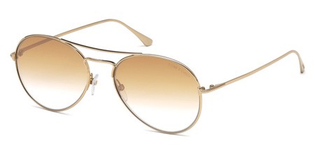 Tom Ford ACE-02 Sunglasses, 28G - Shiny Rose Gold / Brown Mirror