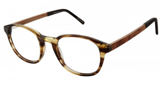 TLG NU020 Eyeglasses, C03 Brown Horn