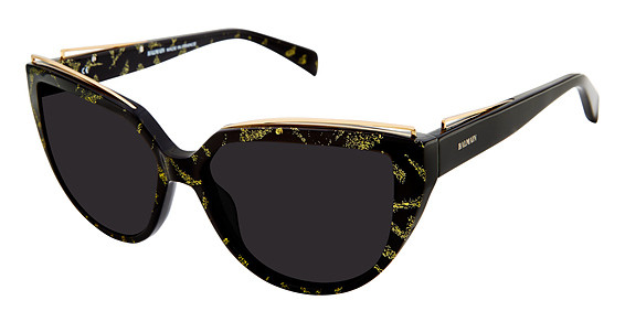 Balmain 2107 Sunglasses, C01 Black Gold (Grey)