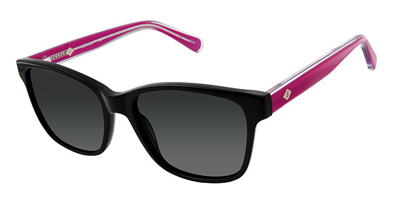 Sperry Top-Sider FAIRHAVEN Sunglasses, C01 Black Fuchsia (Grey-Purple Gradient)