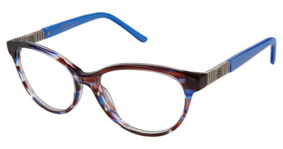 Nicole Miller Violet Eyeglasses, C03 Blue Horn