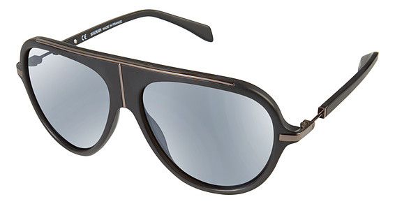 Balmain 2104 Sunglasses, C01 Matte Black (Grey Silver Mirror)