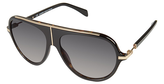 Balmain 2104 Sunglasses, C02 Black/Tortoise (Gradient Grey)