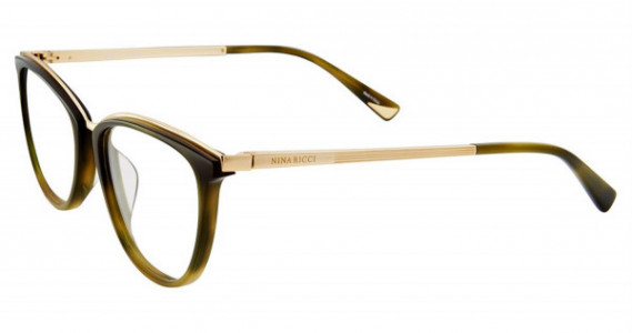 Nina Ricci VNR093 Eyeglasses, Olive Horn 0921