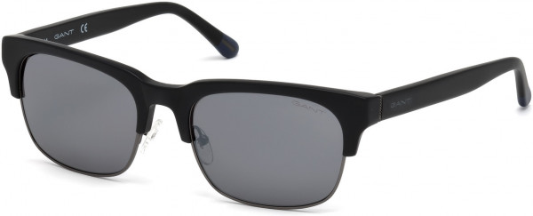Gant GA7084 Sunglasses, 02C - Matte Black / Smoke Mirror