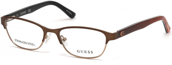 Guess GU9170 Eyeglasses, 049 - Matte Dark Brown